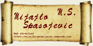 Mijajlo Spasojević vizit kartica